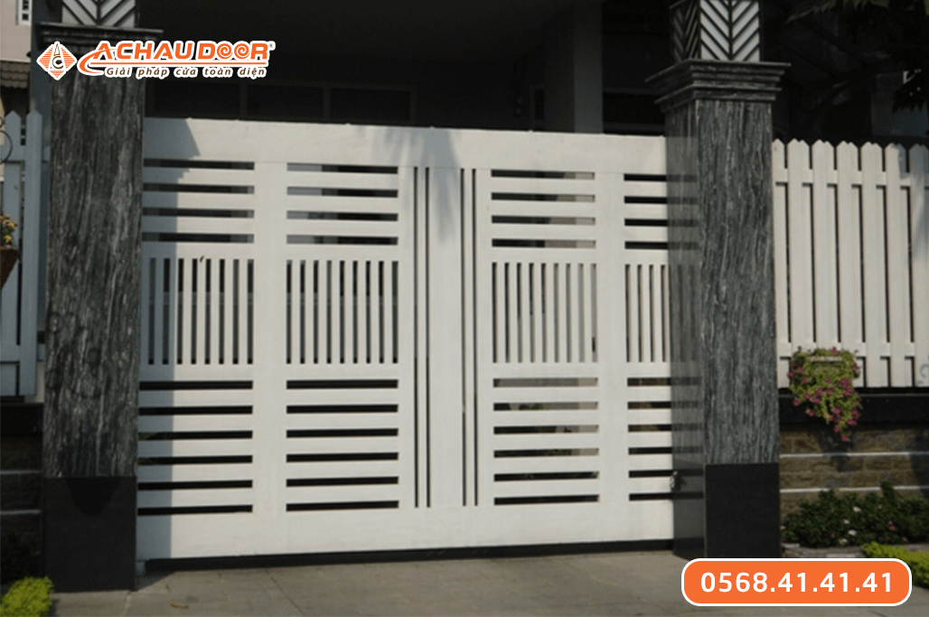 Cửa cổng sắt lùa treo