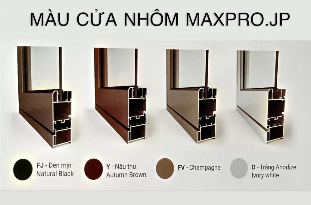 Màu cửa nhôm Maxpro
