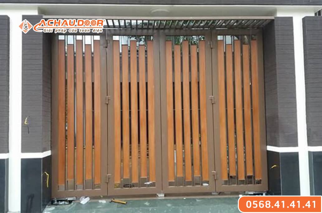 Cổng âm sàn 4 cánh