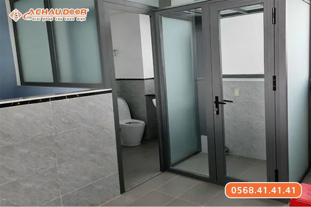 Cửa nhôm 1 cánh cho nhà tắm