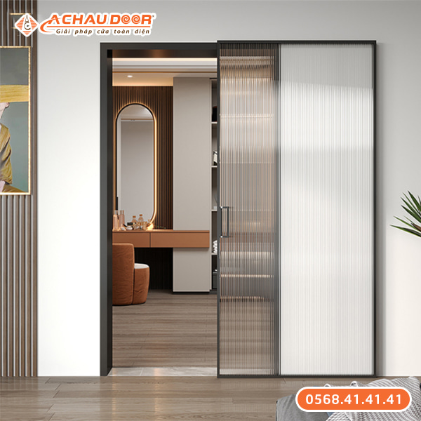 Cửa lùa nhôm 1 cánh cho phòng ngủ