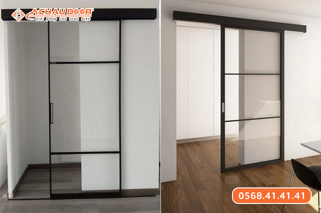 Cửa lùa nhôm kính 1 cánh