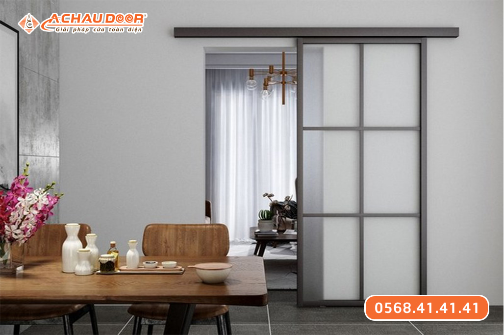 Cửa lùa nhôm kính 1 cánh