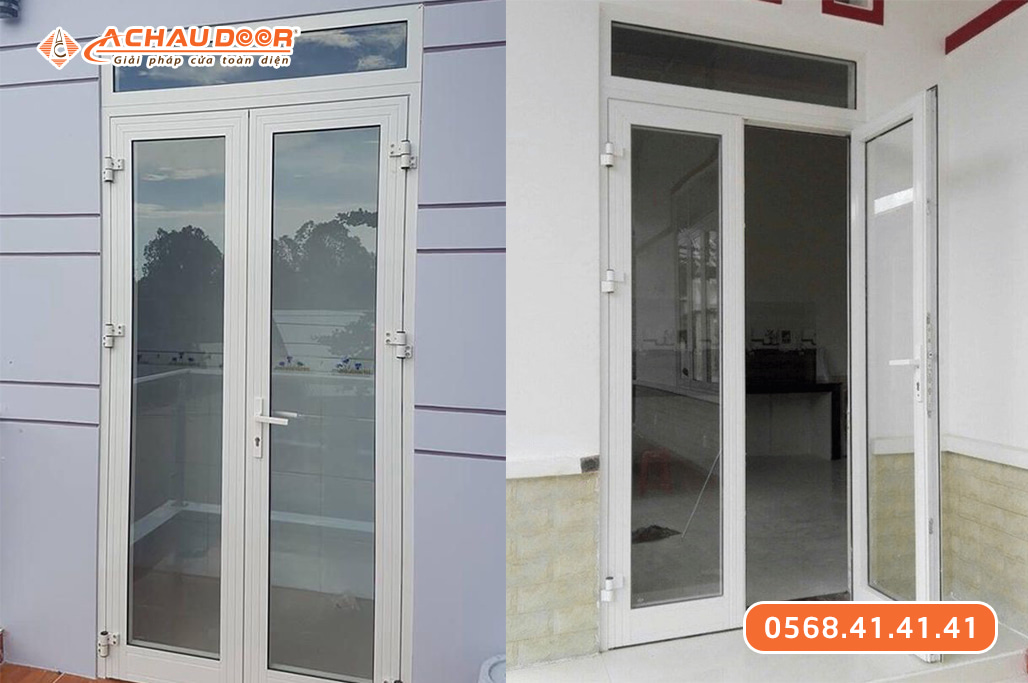 Cửa nhôm màu trắng
