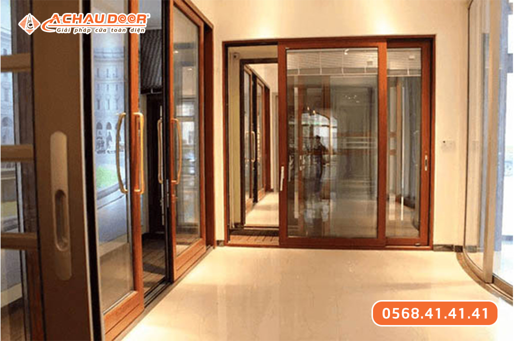 Cửa nhôm giả gỗ