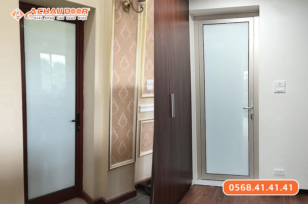 Cửa đi mở quay 1 cánh cho nhà vệ sinh