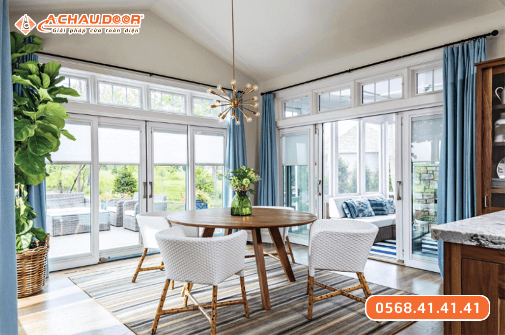 Cửa nhôm 4 cánh - Đem lại độ thoáng mát vượt trội