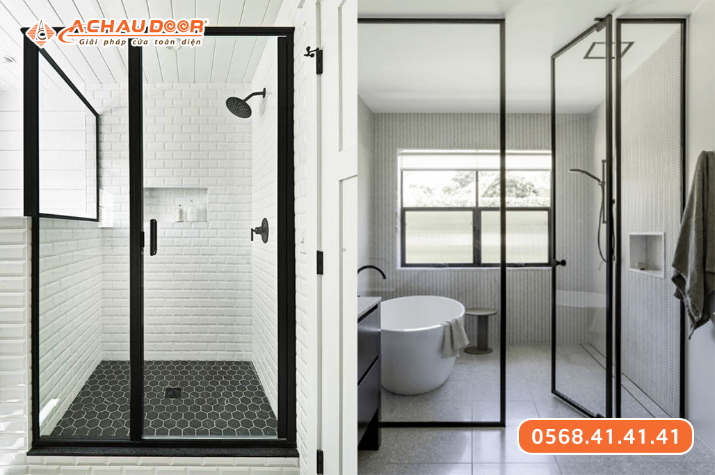 Cửa đi mở quay 1 cánh cho nhà vệ sinh