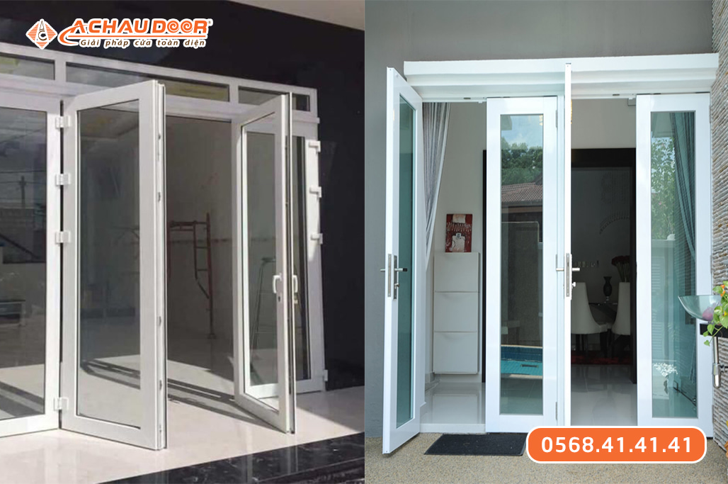 Cửa nhôm màu trắng cho nhà ở