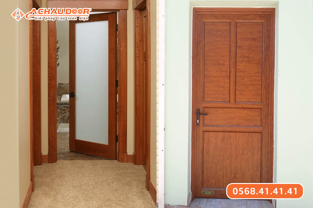 Cửa nhôm giả gỗ 1 cánh