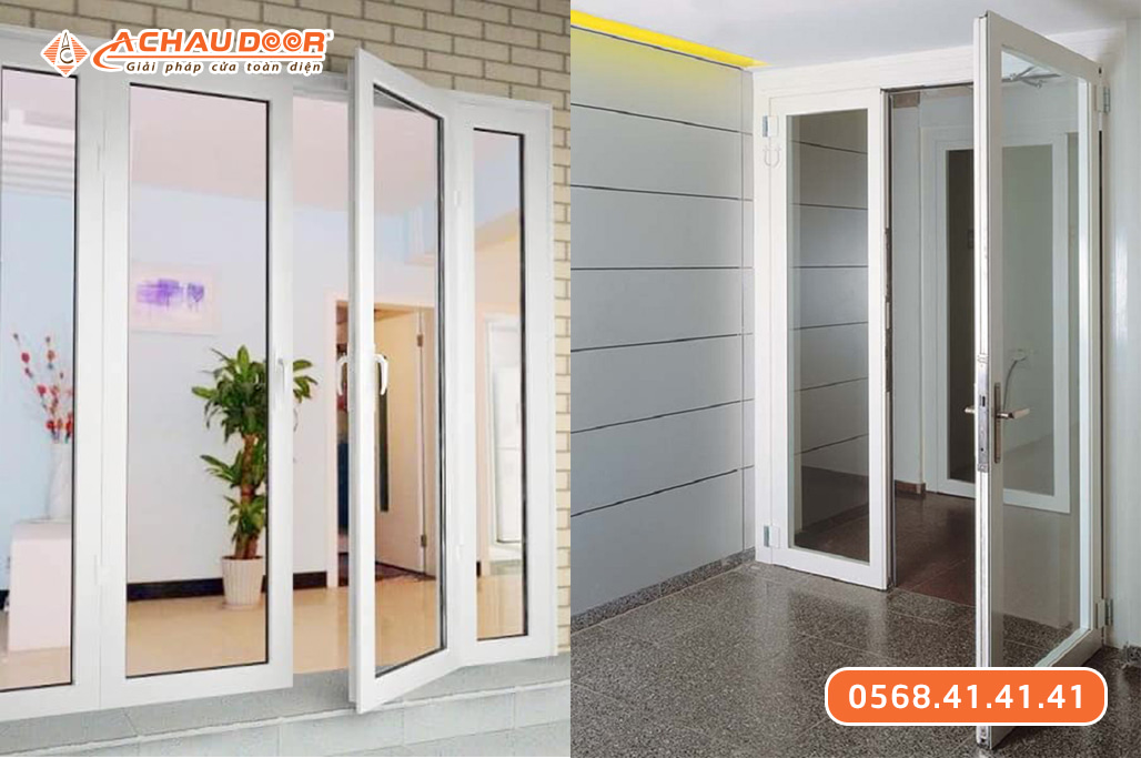 Cửa nhôm màu trắng cho nhà ở