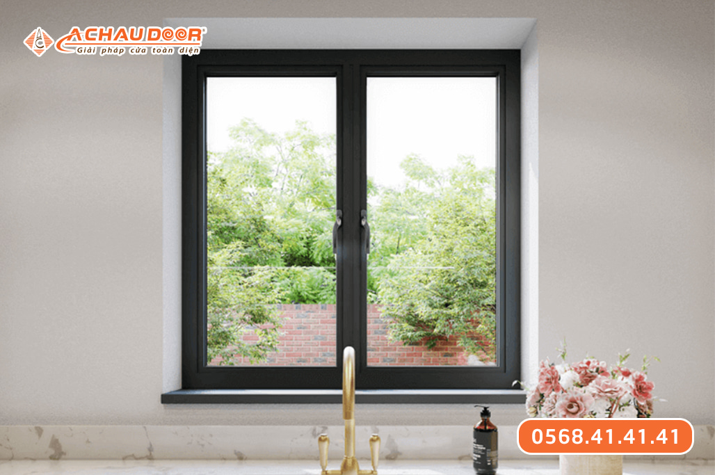 Mẫu cửa nhôm 2 cánh