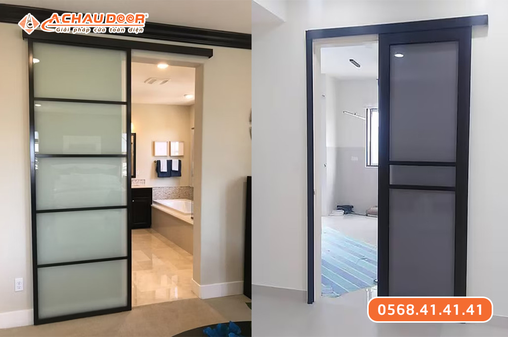 Cửa lùa nhôm cho nhà vệ sinh