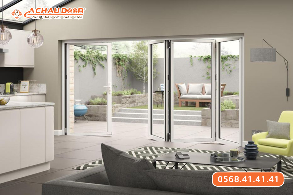 Cửa nhôm màu trắng cho Biệt thự. Villa