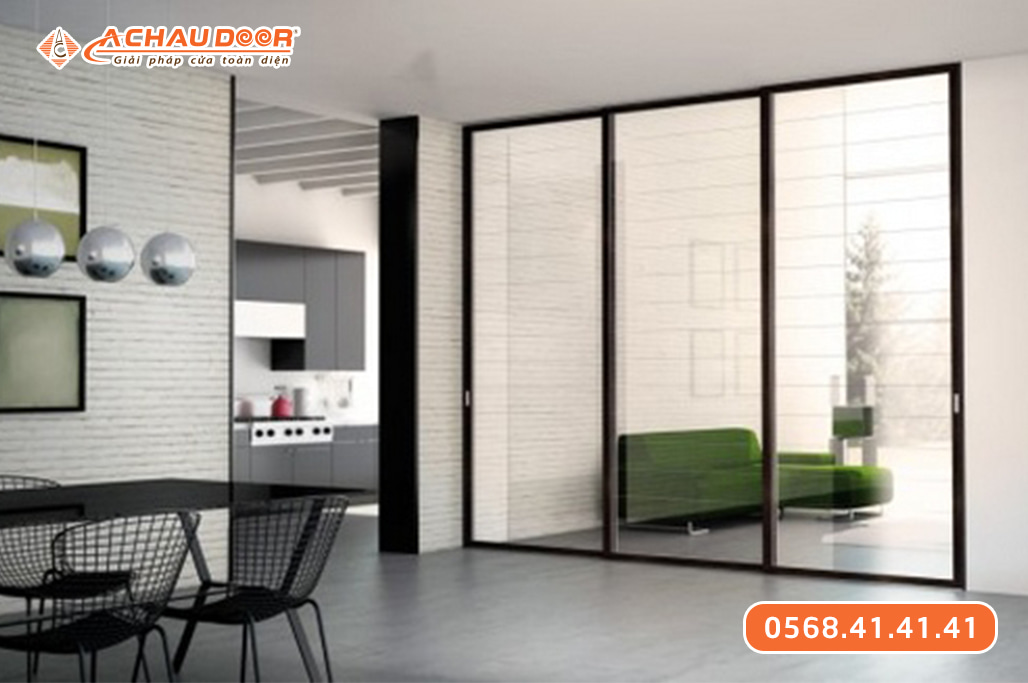 Cửa lùa nhôm kính 3 cánh