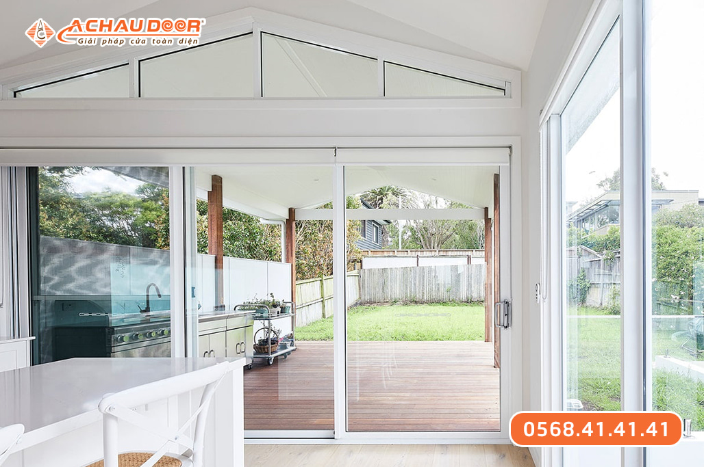 Cửa nhôm màu trắng cho Biệt thự. Villa