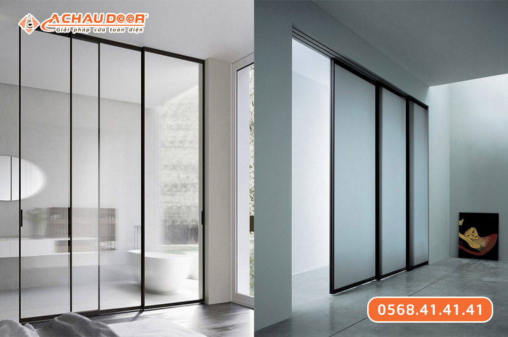 Cửa lùa nhôm kính 3 cánh
