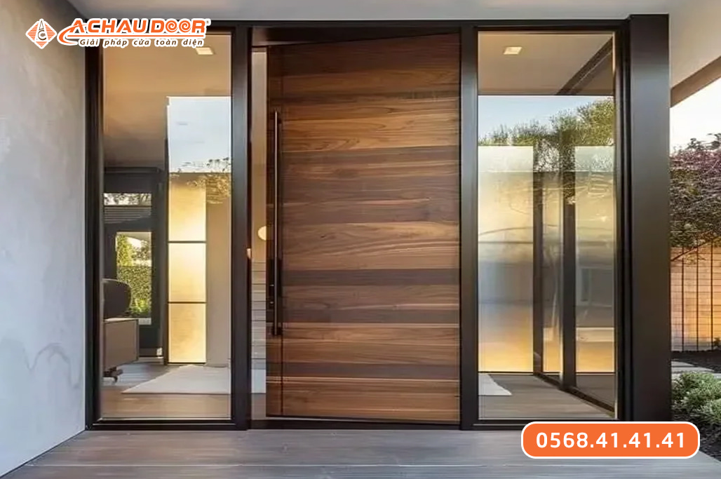 Cửa nhôm giả gỗ 1 cánh