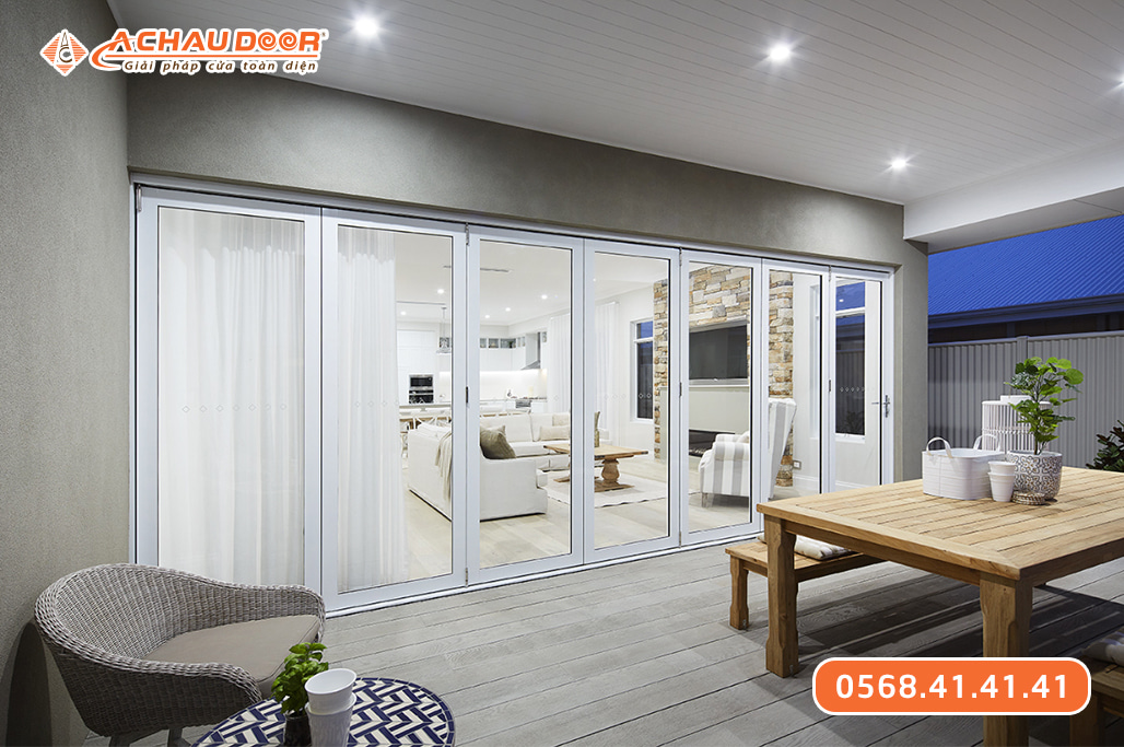 Cửa nhôm màu trắng cho Biệt thự. Villa