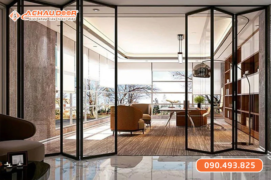 Cửa nhôm kính xếp gấp