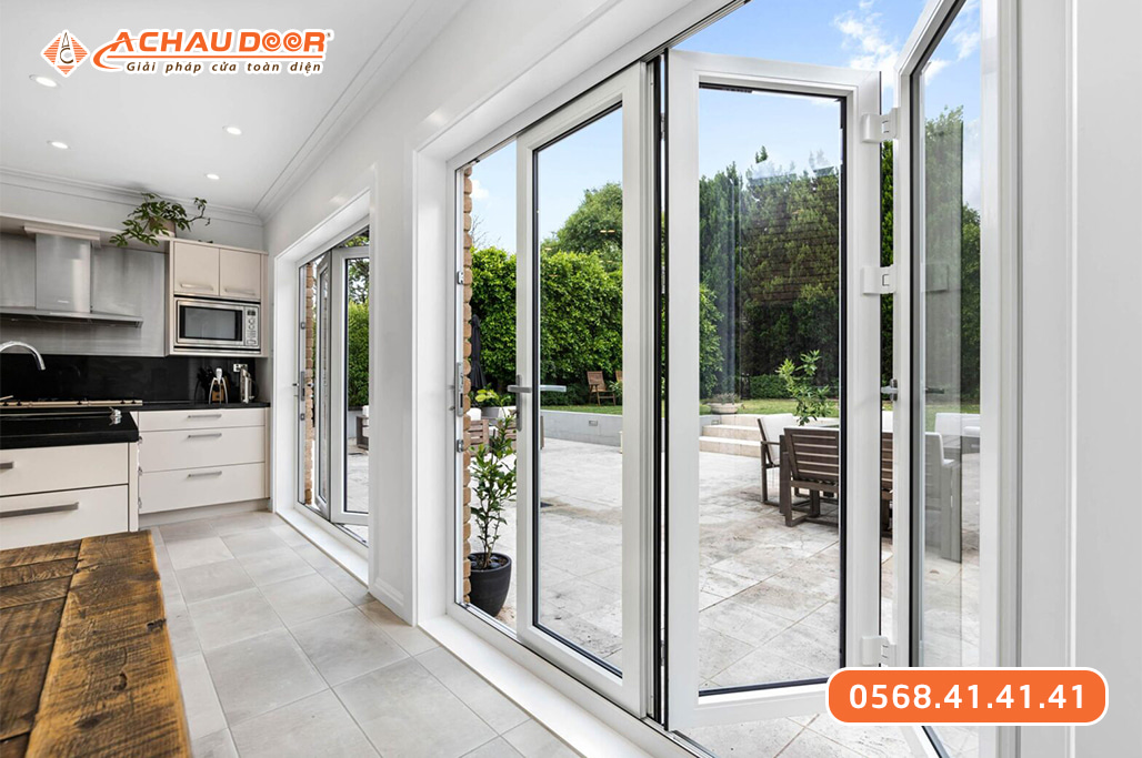 Cửa nhôm màu trắng cho Biệt thự. Villa