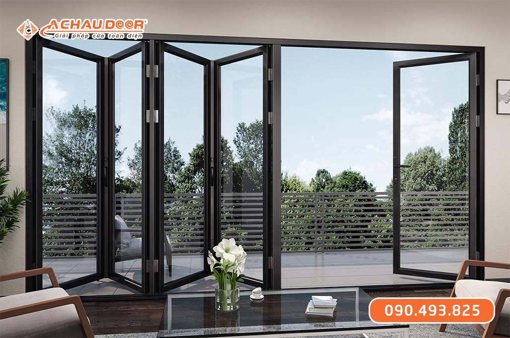 Cửa nhôm kính xếp gấp