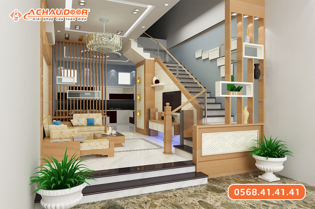 Vách ngăn bằng nhôm giả gỗ