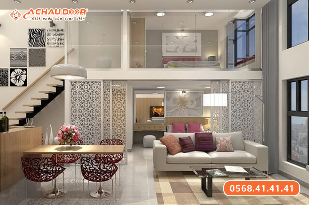 Vách ngăn bằng nhôm giả gỗ