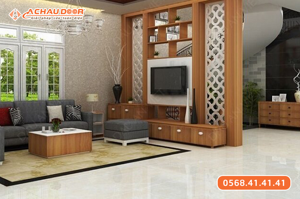 Vách ngăn bằng nhôm giả gỗ