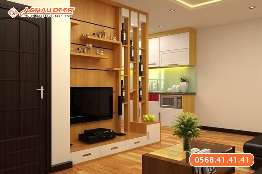 Vách ngăn bằng nhôm giả gỗ