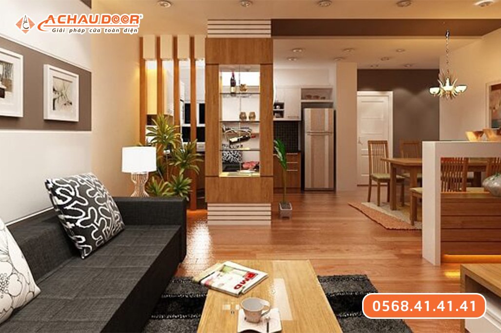 Vách ngăn bằng nhôm giả gỗ