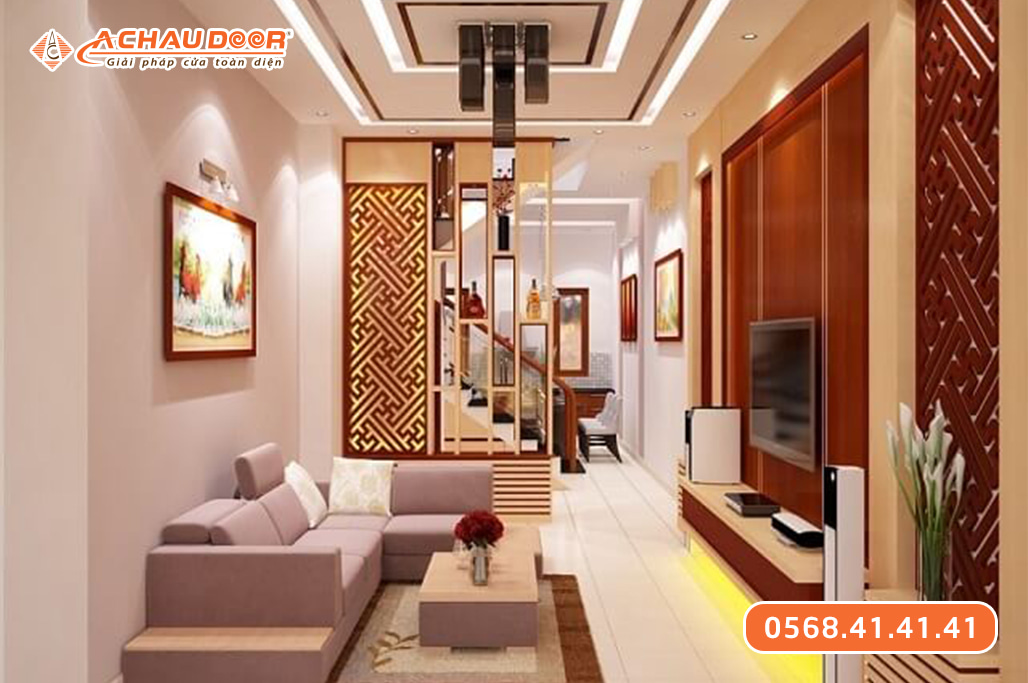Vách ngăn bằng nhôm giả gỗ