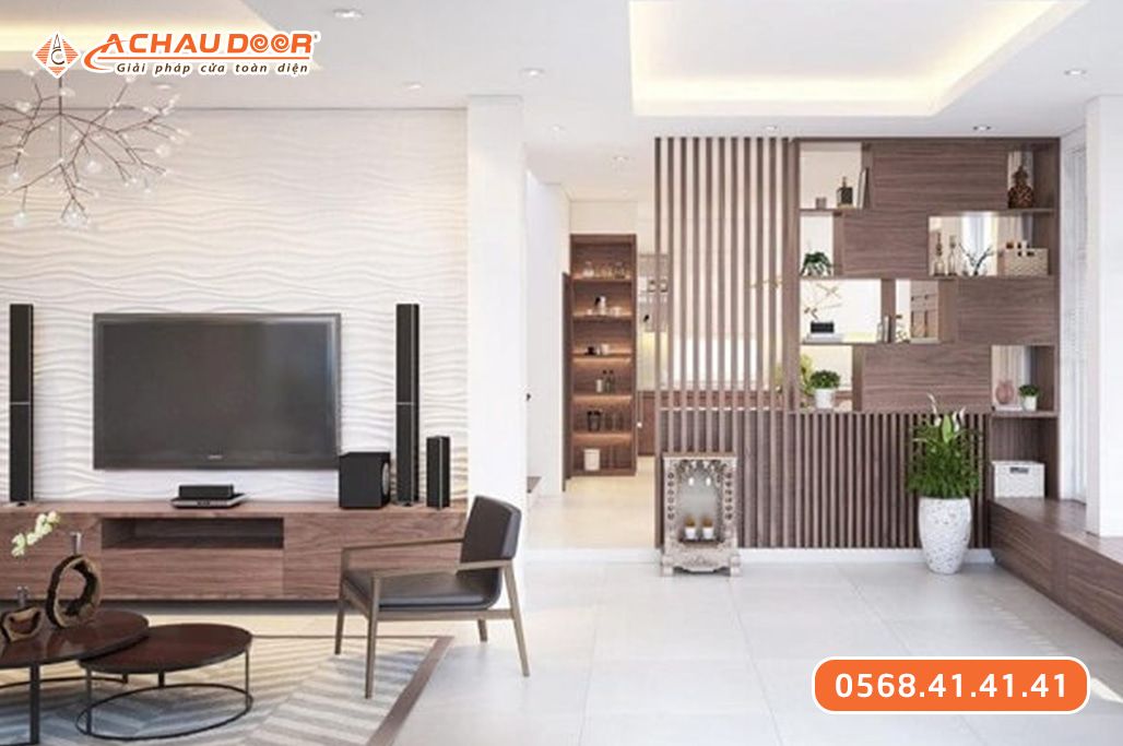 Vách ngăn bằng nhôm giả gỗ