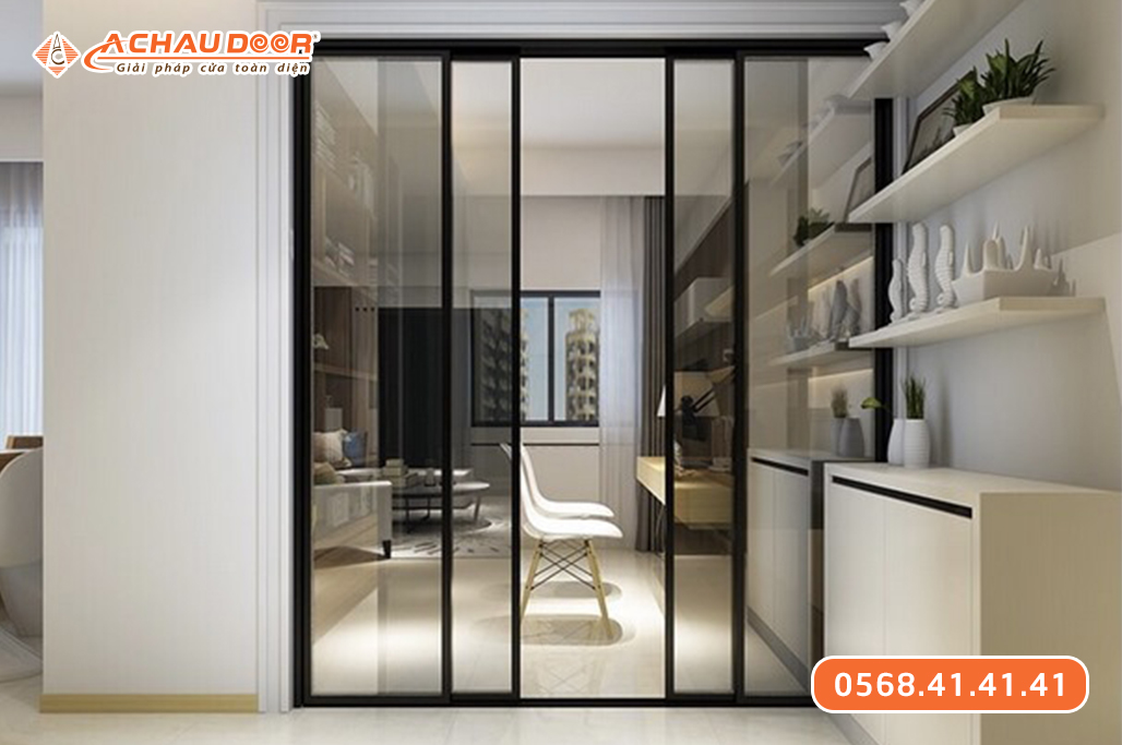 Vách nhôm kính cửa lùa